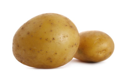 Organic potato isolated on white background