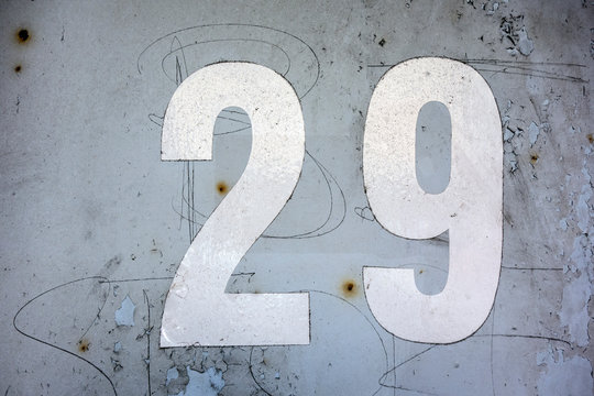 Written Wording in Distressed State Typography Found Number 29