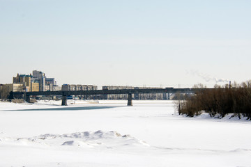 Cityscape of the Irtysh and Omsk