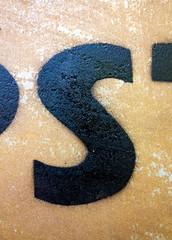 Written Wording in Distressed State Typography Found Letter S