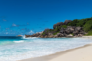Obraz premium seychellen la digue traumstrand