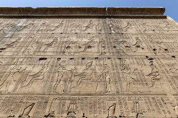 Scene from Edfu Temple in Edfu, Egypt