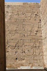 Scene from Edfu Temple in Edfu, Egypt