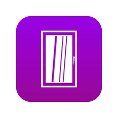 Closed white window icon digital purple for any design isolated on white vector illustration