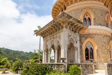 Palace Monserrat in Sintra, Portugal. building with exquisite Moorish architecture