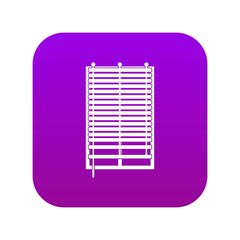Window with wooden jalousie icon digital purple for any design isolated on white vector illustration