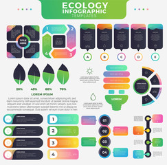 Ecology Infographic Templates. Colorful Infographic templates. Infographic Bundle