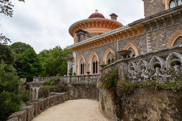 Palace Monserrat in Sintra, Portugal. building with exquisite Moorish architecture