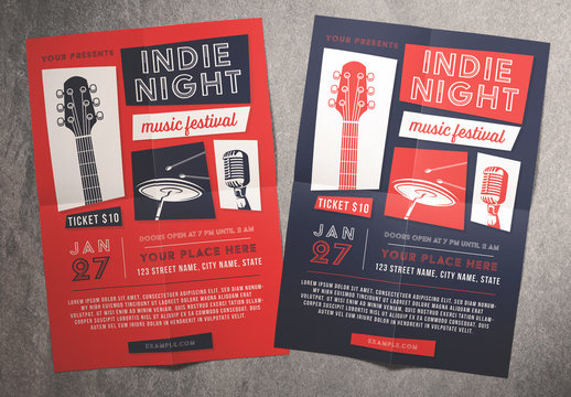 Indie Night Music Festival Flyer