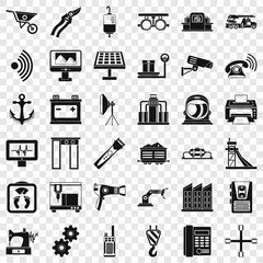 Tool icons set. Simple style of 36 tool vector icons for web for any design