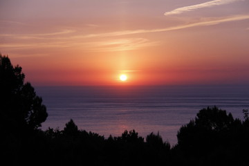 Beautiful sunset at Black sea