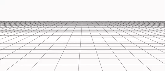 Deurstickers Abstract frame landscape. Vector perspective grid. 3d mesh © Olena