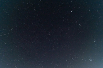  Underexposed night sky low light photo. A lot of stars and constellations on dark sky. Stock photo of deep sky.