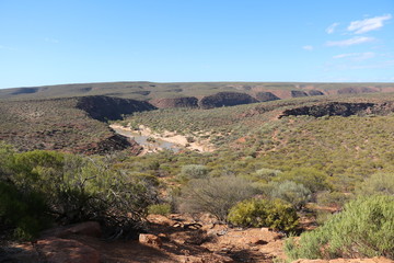 The Z Bend, a sharp meander of the Murchison River gorge in Kalbarri National Park, Western Australia