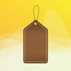 Empty tag blank space colorful background label rectangle attached string Design business concept. Business ad for website and promotion banners. empty social media ad