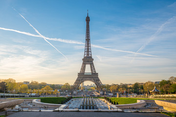 A view of the Eiffel Tower from Palais de Chaillot, Paris, France