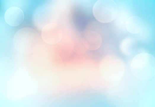 Blue pink blurred abstract background.Winter defocused  illustration.