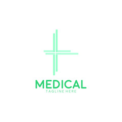 Obraz premium Medical pharmacy logo design template.- vector illustrator