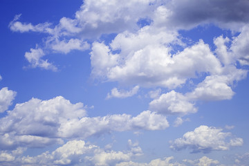 Fototapeta na wymiar Blue Sky With White Clouds