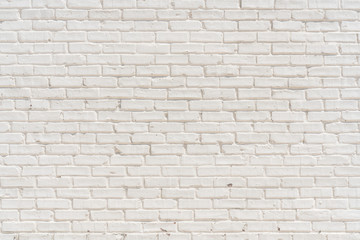 White brick wall for texture or background