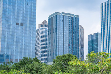 Fototapeta premium China Foshan CBD buildings city scenery