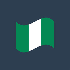 vector illustration of Nigeria flag sign symbol