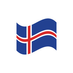 vector illustration of Iceland flag sign symbol