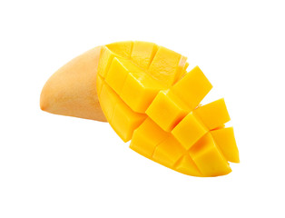 Ripe mango isolated on white background
