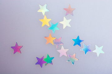 star on a blue fabric  background