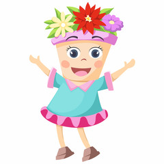 Cute cartoon character design.