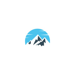 mountain nature vector logo