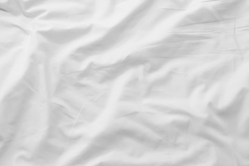 Close up of bedding White sheets with copy space.