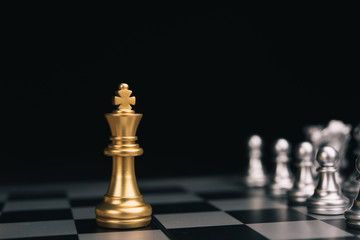 Chess game competition business concept , Business competition concept Fighting and confronting...