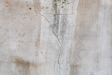 Old Weathered Greyish Vertically Cracked Concrete Wall Texture
