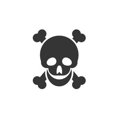 Skull icon template color editable. Skull symbol vector sign isolated on white background. Simple logo vector illustration for graphic and web design.