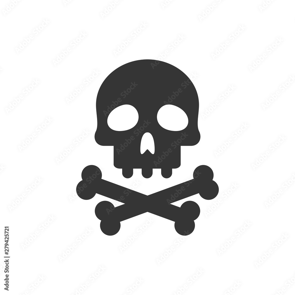 Aufkleber skull icon template color editable. skull symbol vector sign isolated on white background. simple lo