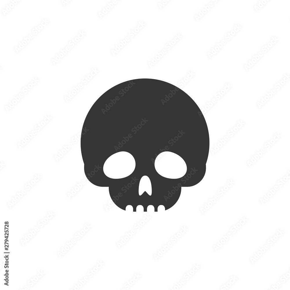 Poster skull icon template color editable. skull symbol vector sign isolated on white background. simple lo