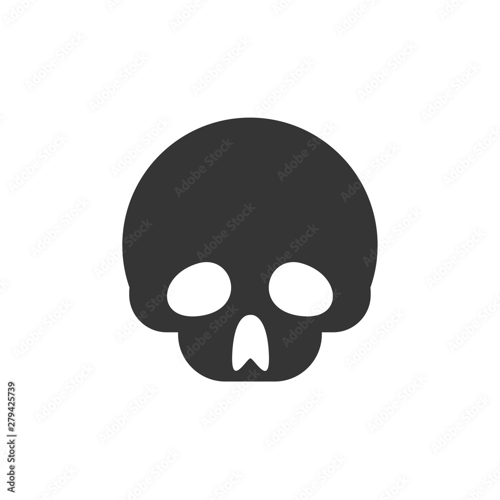 Poster skull icon template color editable. skull symbol vector sign isolated on white background. simple lo