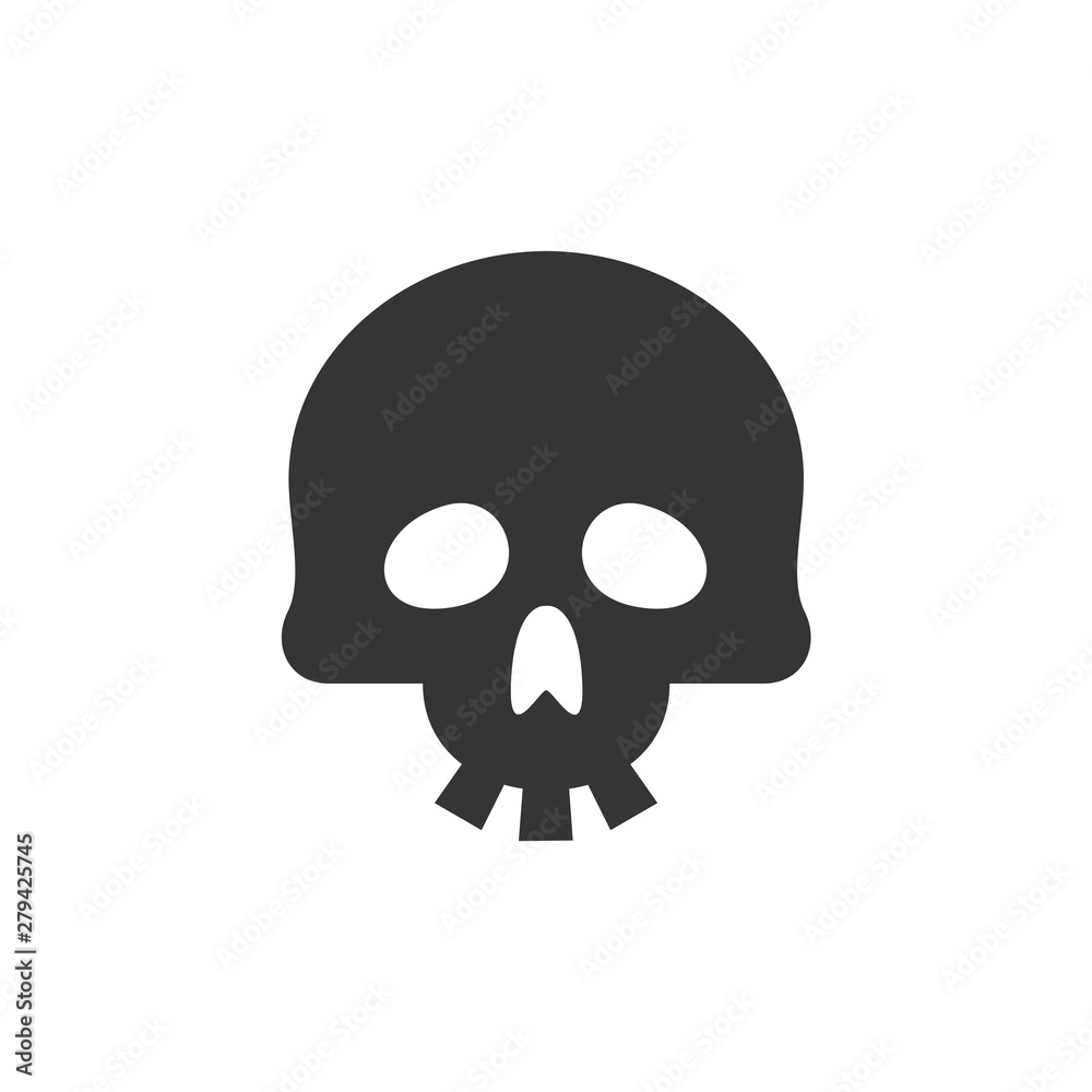 Aufkleber skull icon template color editable. skull symbol vector sign isolated on white background. simple lo