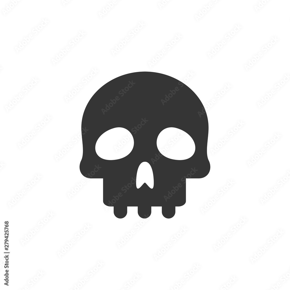 Poster skull icon template color editable. skull symbol vector sign isolated on white background. simple lo