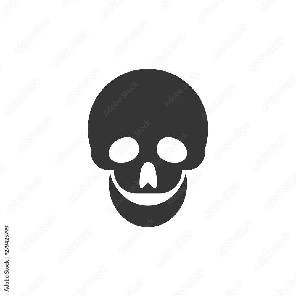 Aufkleber skull icon template color editable. skull symbol vector sign isolated on white background. simple lo