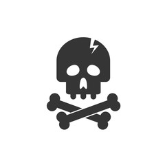 Skull icon template color editable. Skull symbol vector sign isolated on white background. Simple logo vector illustration for graphic and web design.