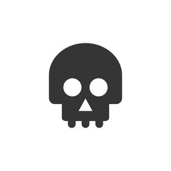 Skull icon template color editable. Skull symbol vector sign isolated on white background. Simple logo vector illustration for graphic and web design.