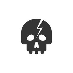 Skull icon template color editable. Skull symbol vector sign isolated on white background. Simple logo vector illustration for graphic and web design.