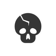Skull icon template color editable. Skull symbol vector sign isolated on white background. Simple logo vector illustration for graphic and web design.