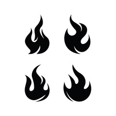 Fire flames, set Logo design inspiration vector icons