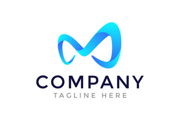 M initial letter logo design template - Vector