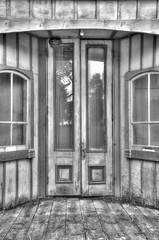 abandoned  building door and windows  