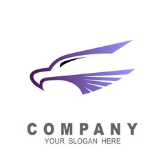 eagle logo with line design vector, speed icon , airplane logo