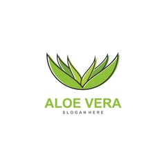 aloe vera logo template, design vector, lotion, treatment